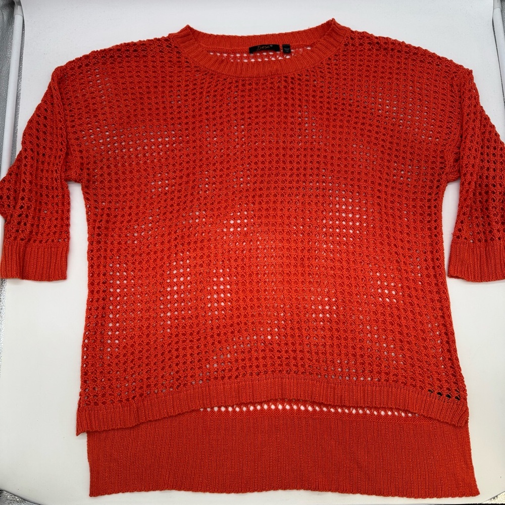 Dex Orange Open Knit Sweater Women’s Size 1X New Without Tag